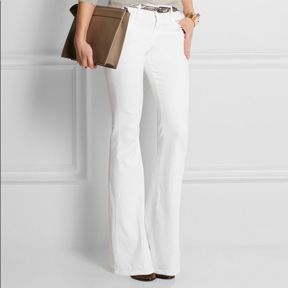 frame white flare jeans